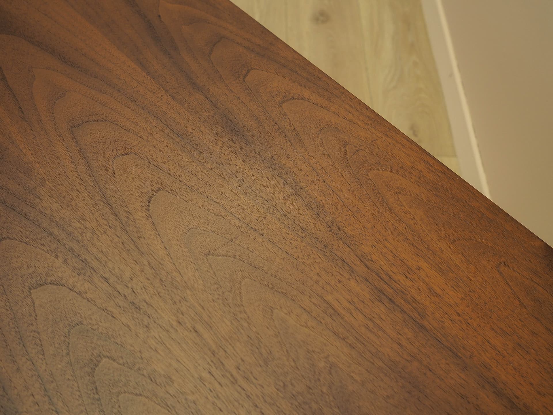 Sideboard, teak brązowy pomarańczowy, Dania, lata 70. - 358437