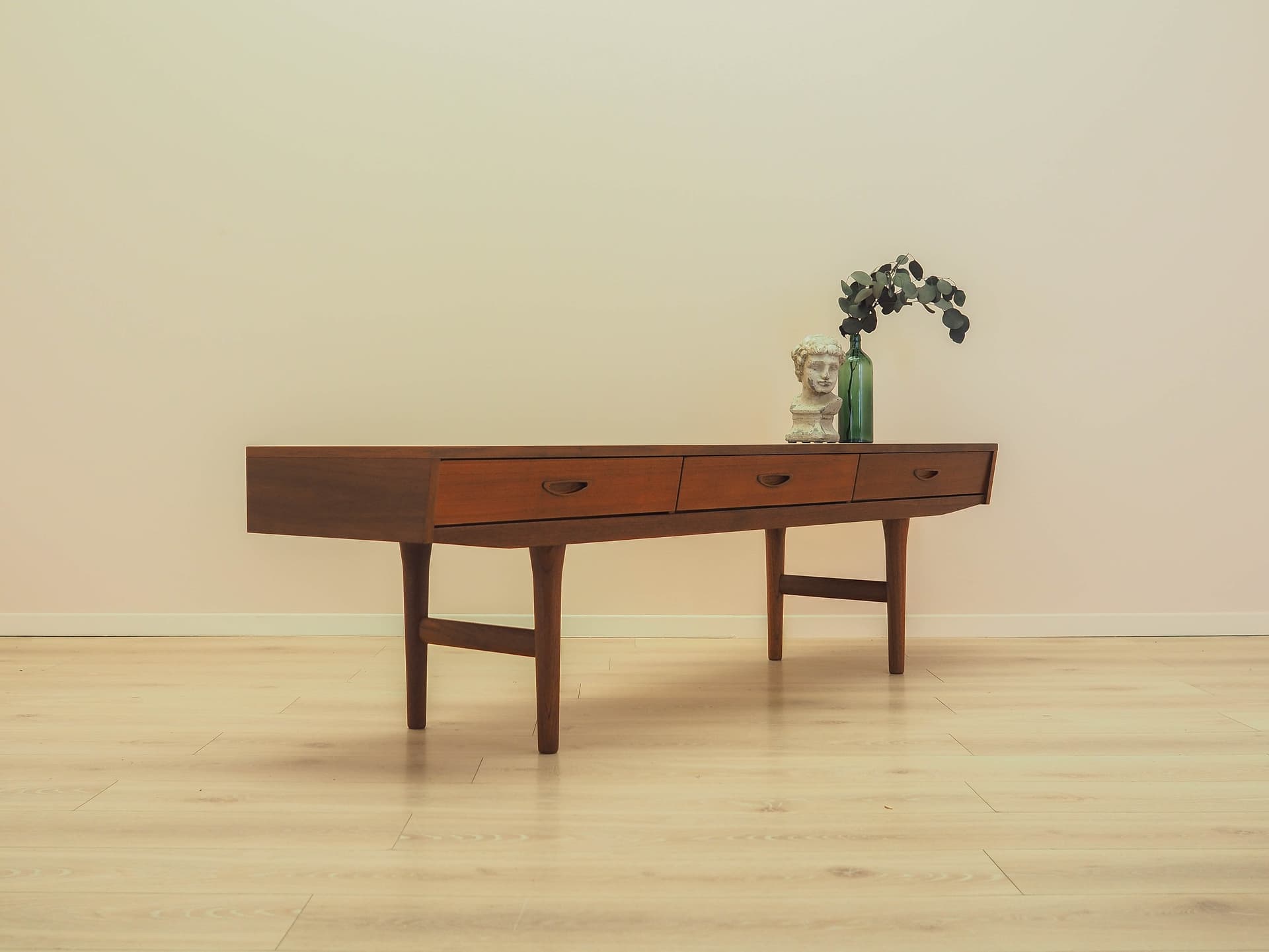 Sideboard, teak brązowy pomarańczowy, Dania, lata 70. - 358432