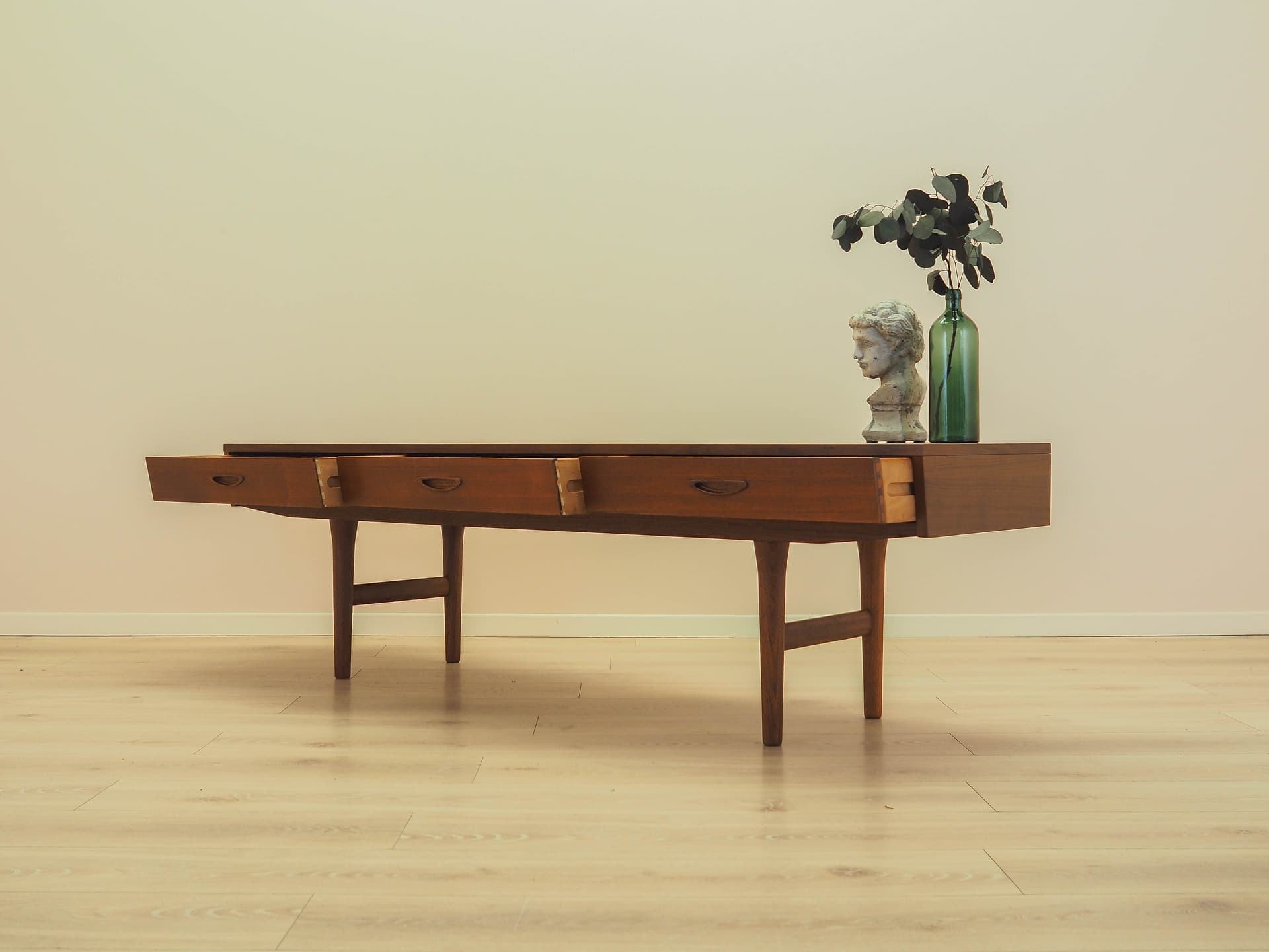 Sideboard, teak brązowy pomarańczowy, Dania, lata 70. - 358431