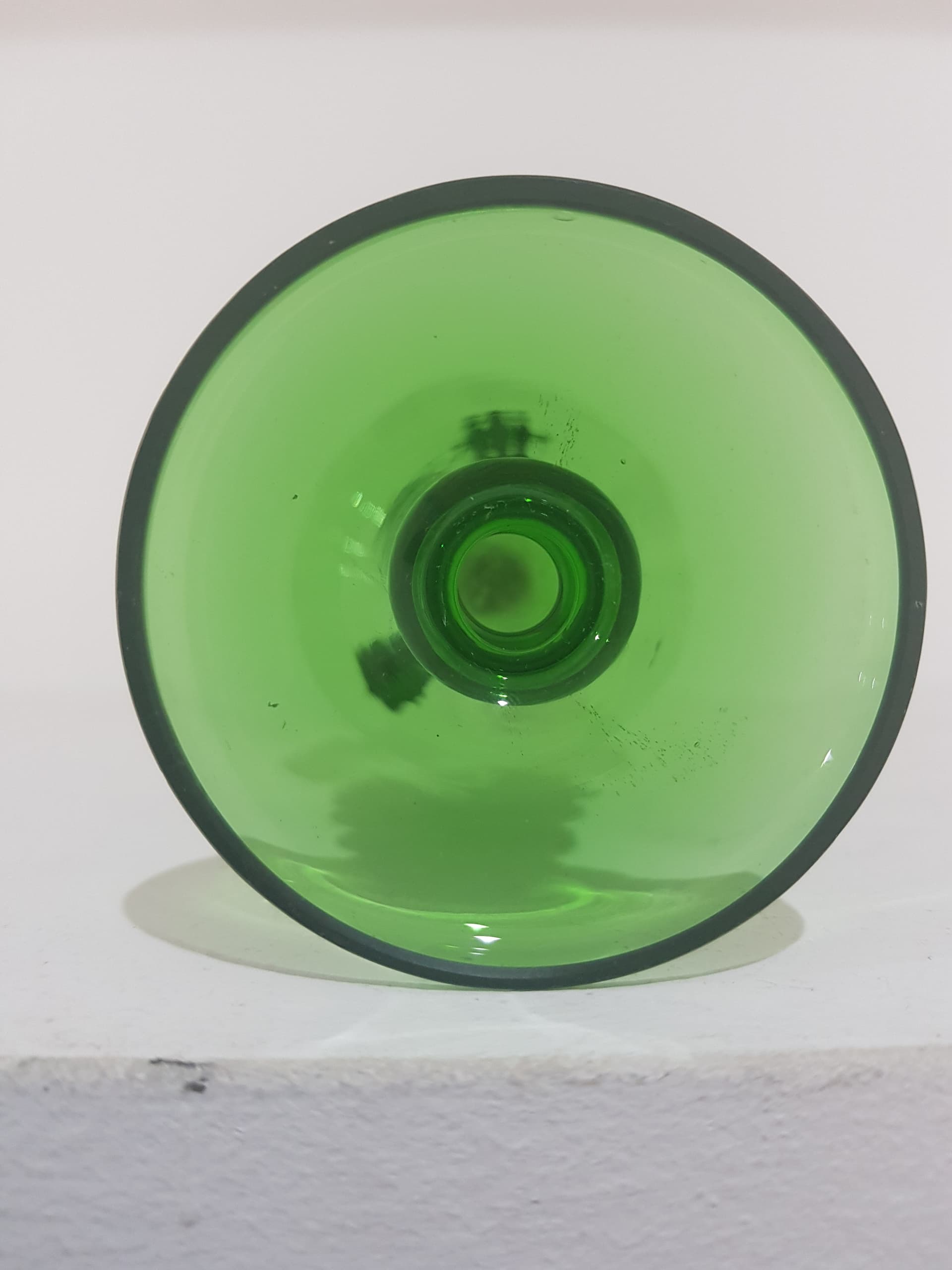 Goblet Remer, clear glass, emerald green glass, Theresienthal, Germany, early 20th c. - 358482