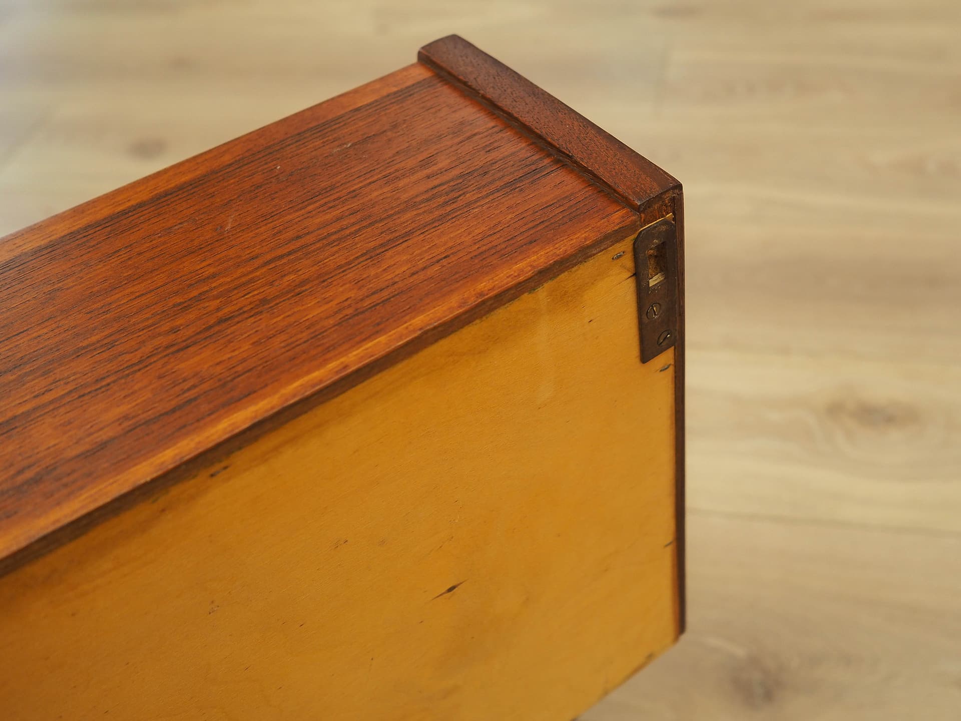 Sideboard, teak brązowy, nogi dębowe czarne, Dania, lata 60. - 358532