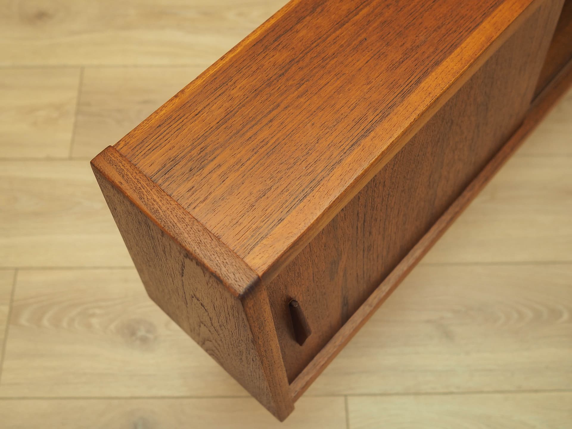 Sideboard, teak brązowy, nogi dębowe czarne, Dania, lata 60. - 358530