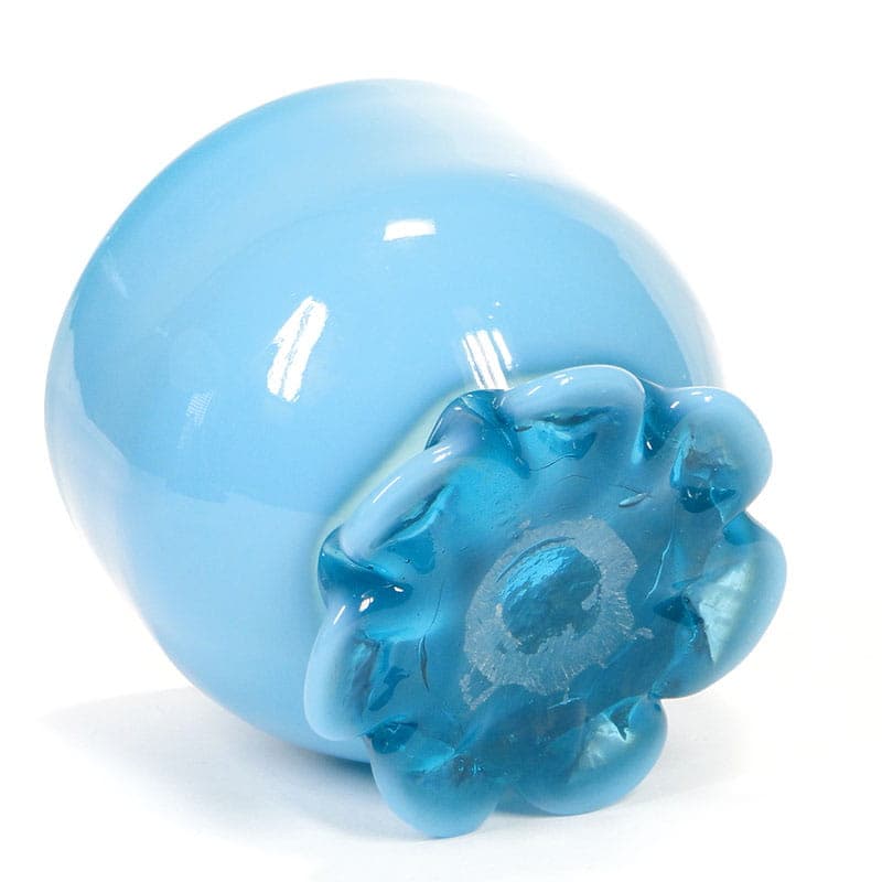 Bowl, turquoise glass, by J. Słuczan-Orkusz, Poland, 1970s. - 358557