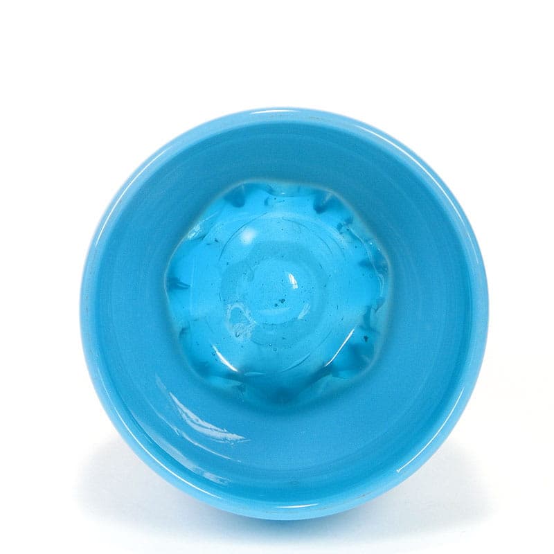 Bowl, turquoise glass, by J. Słuczan-Orkusz, Poland, 1970s. - 358558
