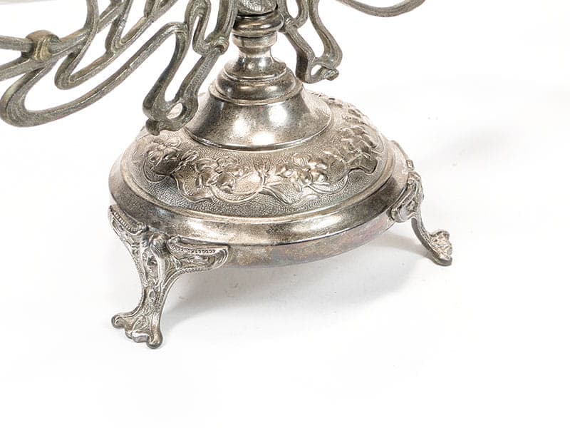 Art Nouveau centerpiece, silver transparent, brass glass, Germany, 1890s. - 358572