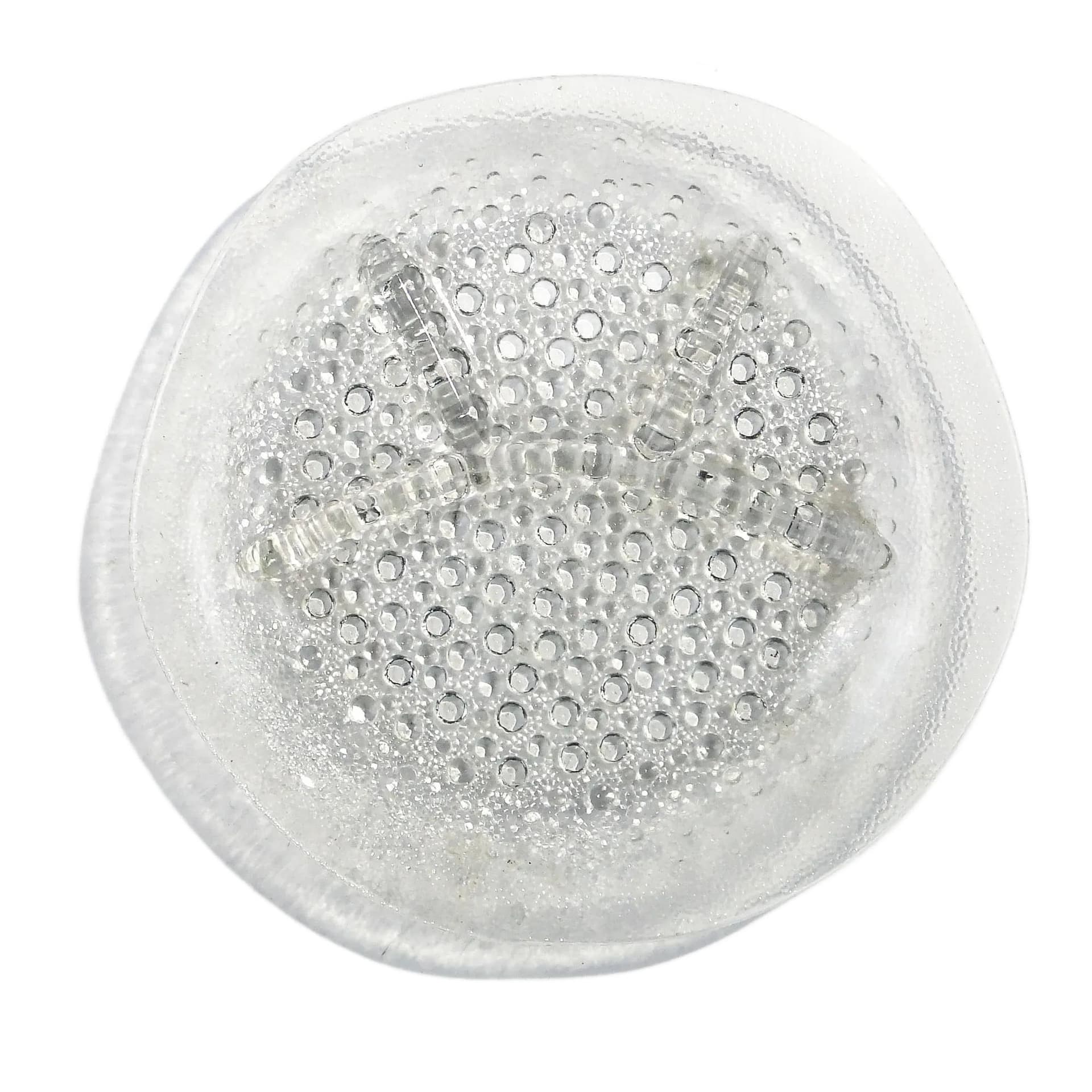 Patera Asteroid, szkło transparent, proj. J.S. Drost, Ząbkowice, Polska, lata 60.