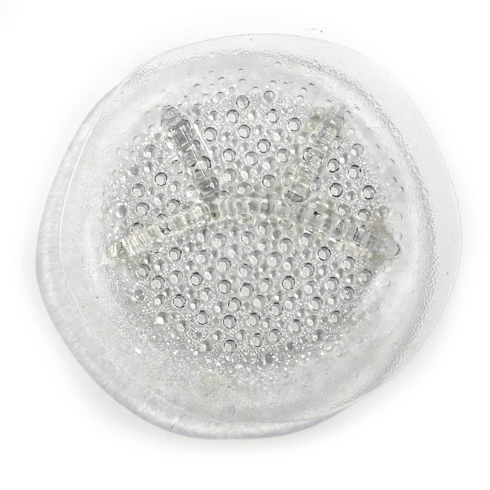 Patera Asteroid, szkło transparent, proj. J.S. Drost, Ząbkowice, Polska, lata 60. - 358591