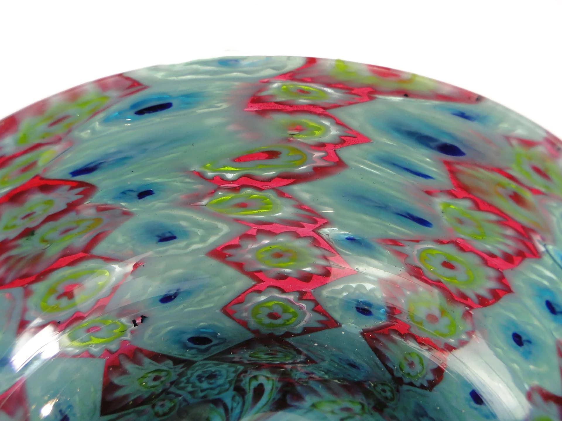 Patera millefiori, szkło wielokolorowe, Fratelli Toso, Włochy, początek XX w. - 358620
