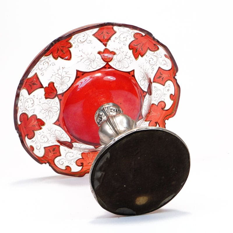 Centerpiece Biedermeier, ruby gold glass, silver, Austria, 19th c. - 358755