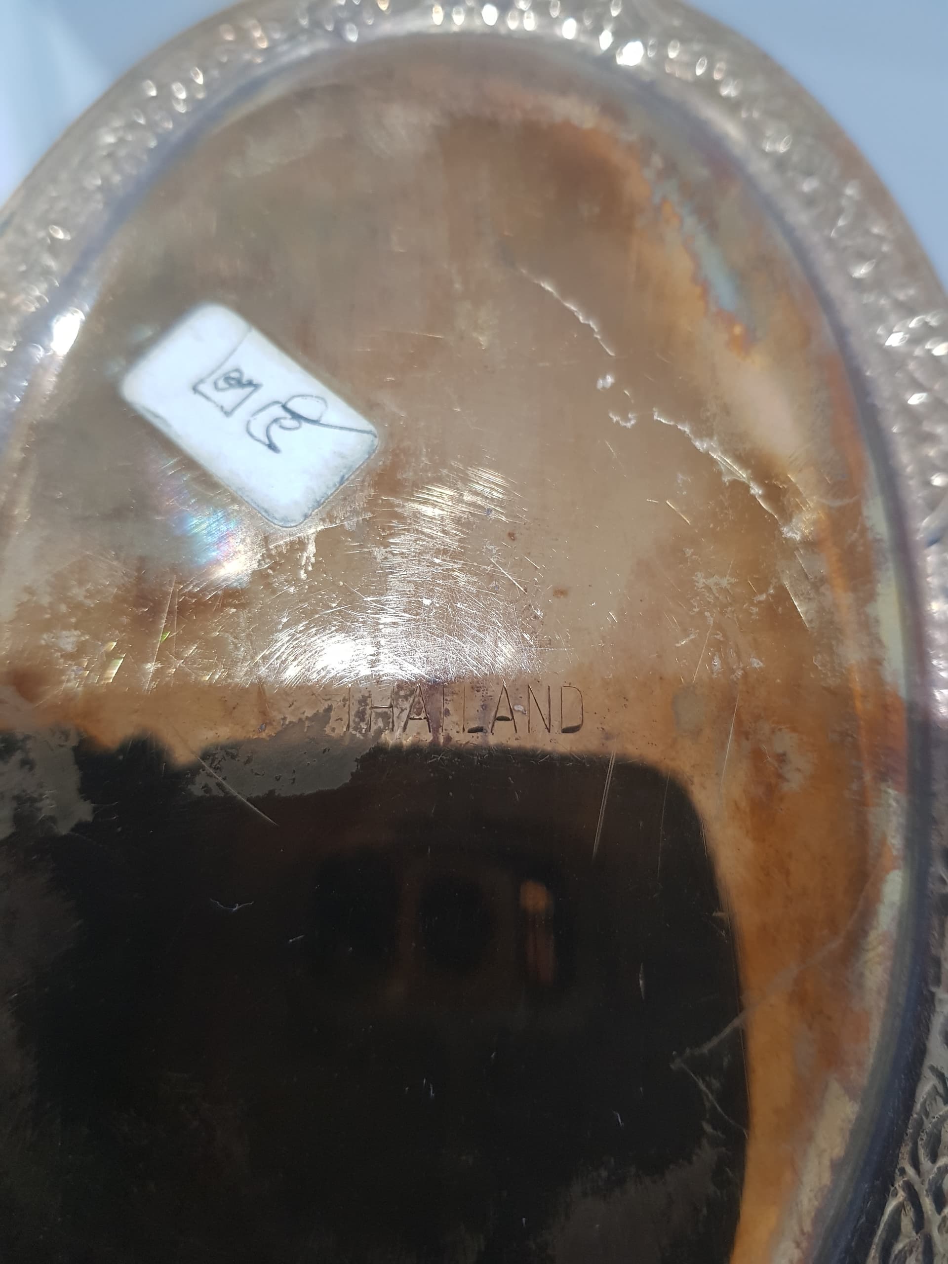 Zestaw do przypraw, złoty granatowy, mosiądz emalia, Tajlandia, lata 60. - 358834