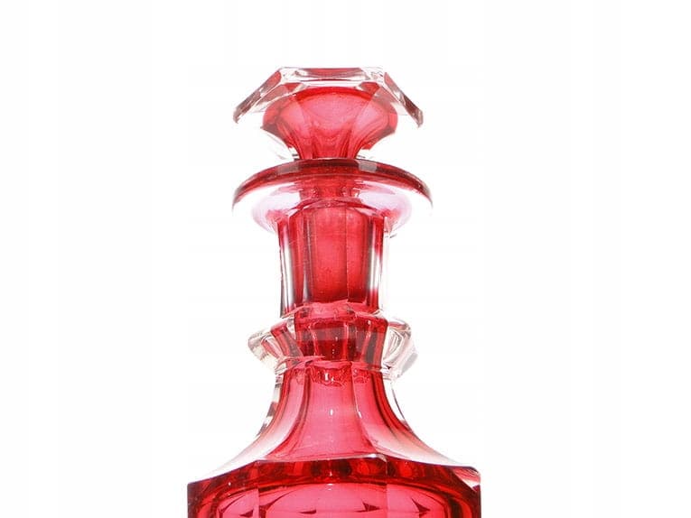 Decanter Biedermeier, ruby, glass, 19th c. - 358867