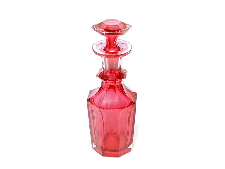 Decanter Biedermeier, ruby, glass, 19th c. - 358865