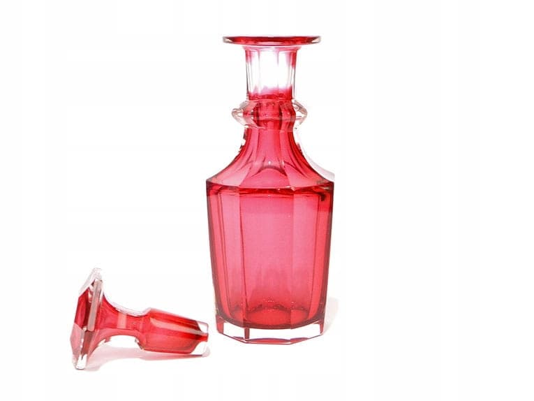 Decanter Biedermeier, ruby, glass, 19th c. - 358868