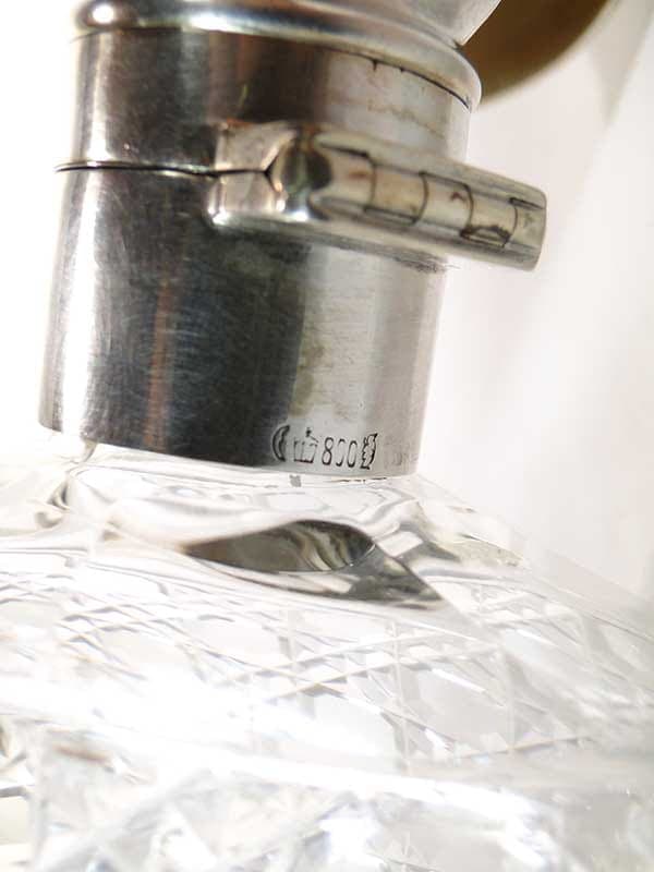 Hip Flask, transparent crystal, silver, Germany, 19th c. - 358922