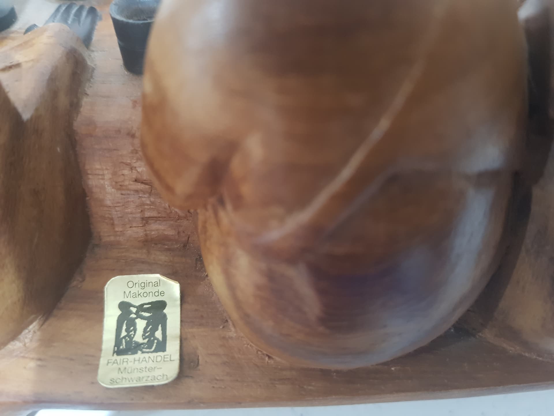 Rzeźba Makonde, brązowy heban czarny heban, Niemcy, lata 60. - 358969