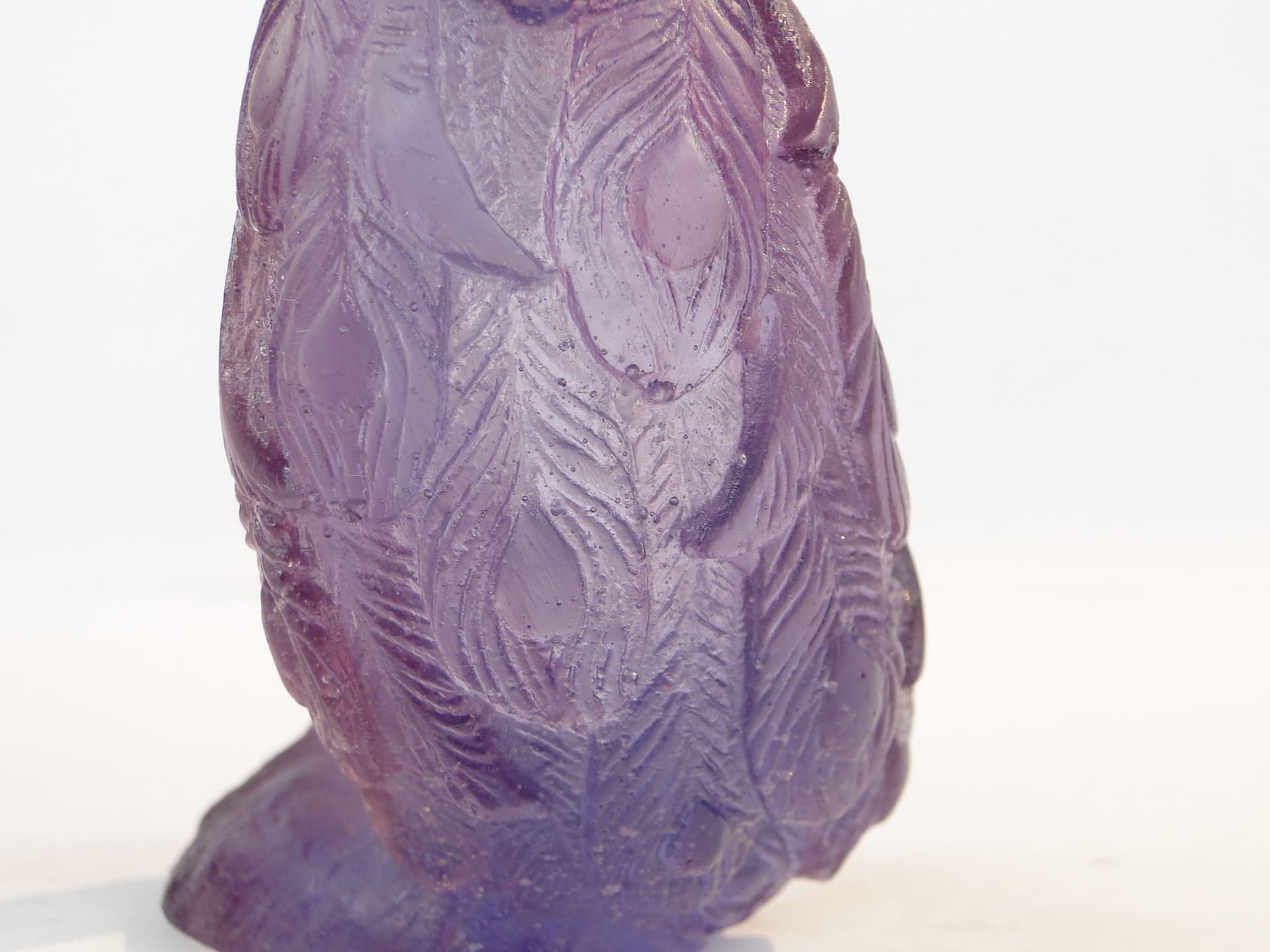 Figura pawia, szkło wielokolorowe, Daum, Francja, lata 80. - 358981
