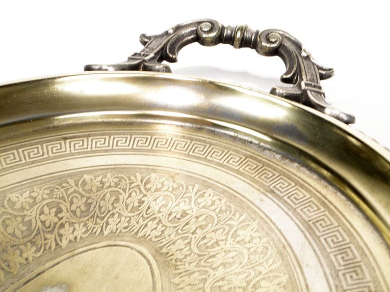 Oval tray, silver-plated brass, Bracia Buch, Poland, 1880s - 359010