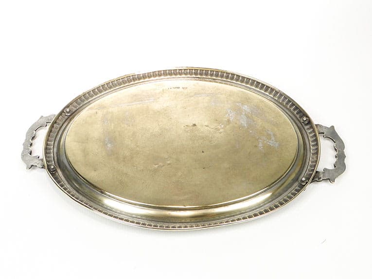 Oval tray, silver-plated brass, Bracia Buch, Poland, 1880s - 359013