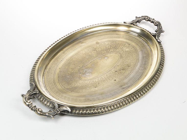 Oval tray, silver-plated brass, Bracia Buch, Poland, 1880s - 359003