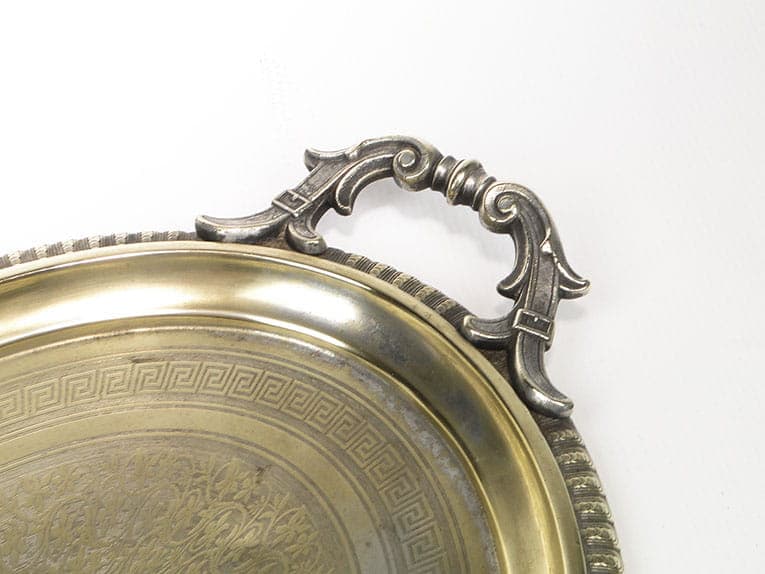 Oval tray, silver-plated brass, Bracia Buch, Poland, 1880s - 359004