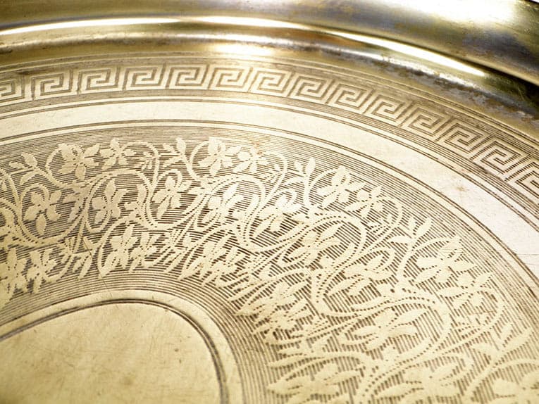Oval tray, silver-plated brass, Bracia Buch, Poland, 1880s - 359011