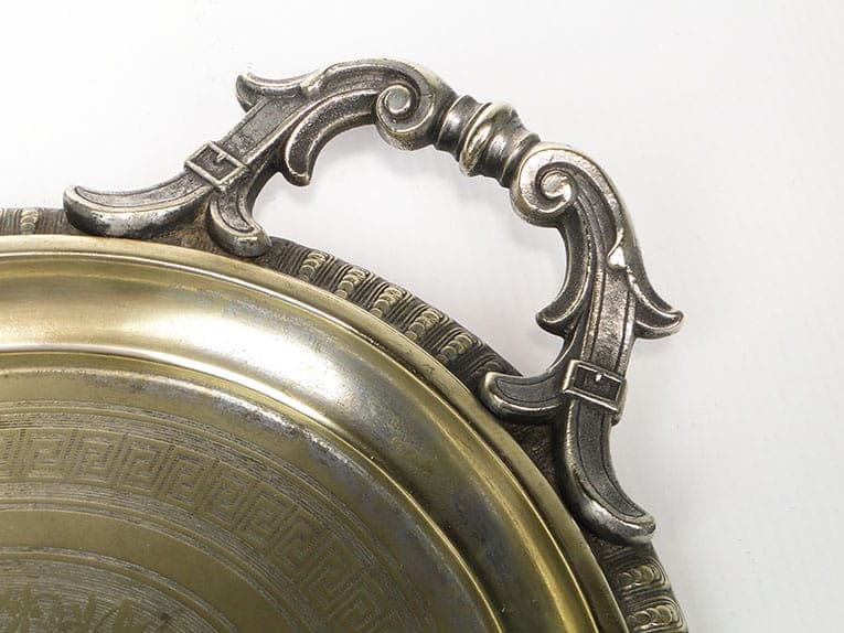 Oval tray, silver-plated brass, Bracia Buch, Poland, 1880s - 359001