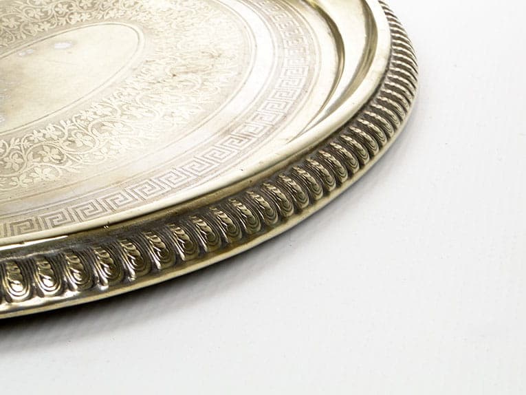Oval tray, silver-plated brass, Bracia Buch, Poland, 1880s - 359009