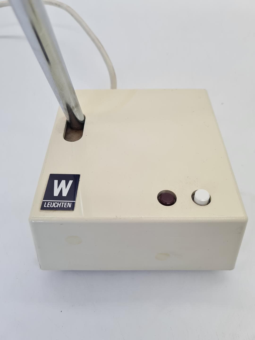 Lampa biurkowa TL 218, kremowy, plastik, stal chromowana, Waldmann-Leuchten, Niemcy, lata 80. - 359094