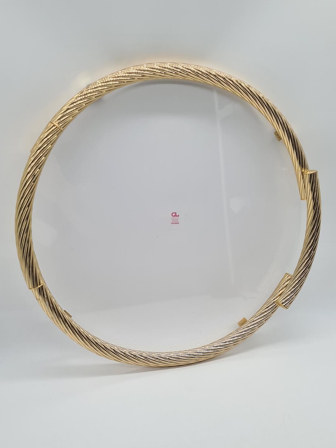Tray Golden Rope, gold, gold acrylic glass, gold metal, CL Design, Germany, 1970s. - 359102