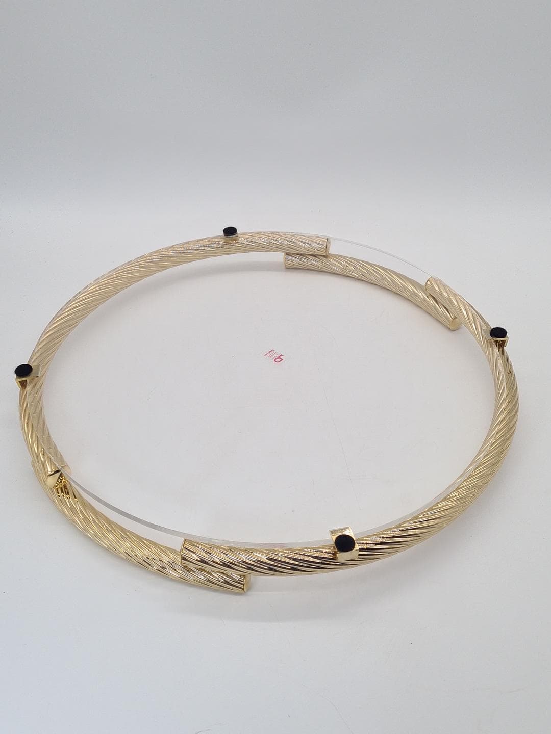 Tray Golden Rope, gold, gold acrylic glass, gold metal, CL Design, Germany, 1970s. - 359104