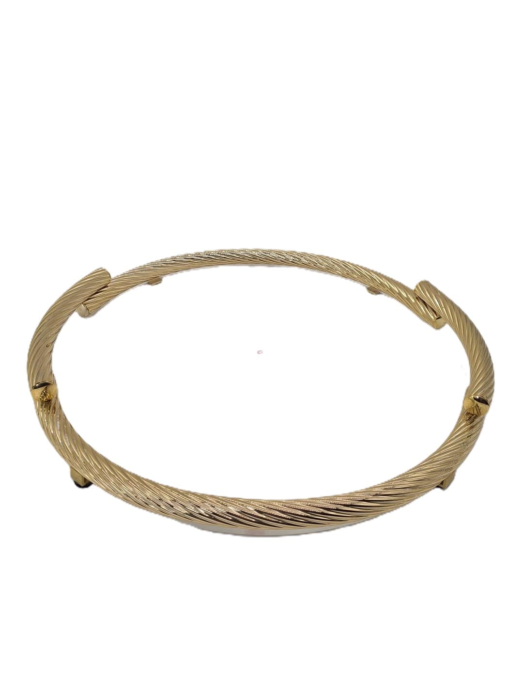 Tray Golden Rope, gold, gold acrylic glass, gold metal, CL Design, Germany, 1970s.