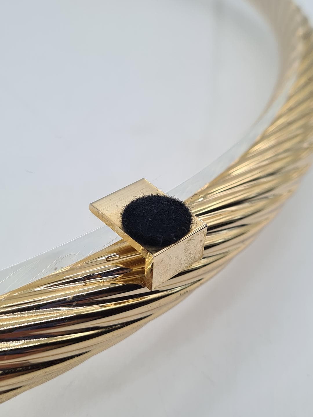 Tray Golden Rope, gold, gold acrylic glass, gold metal, CL Design, Germany, 1970s. - 359105