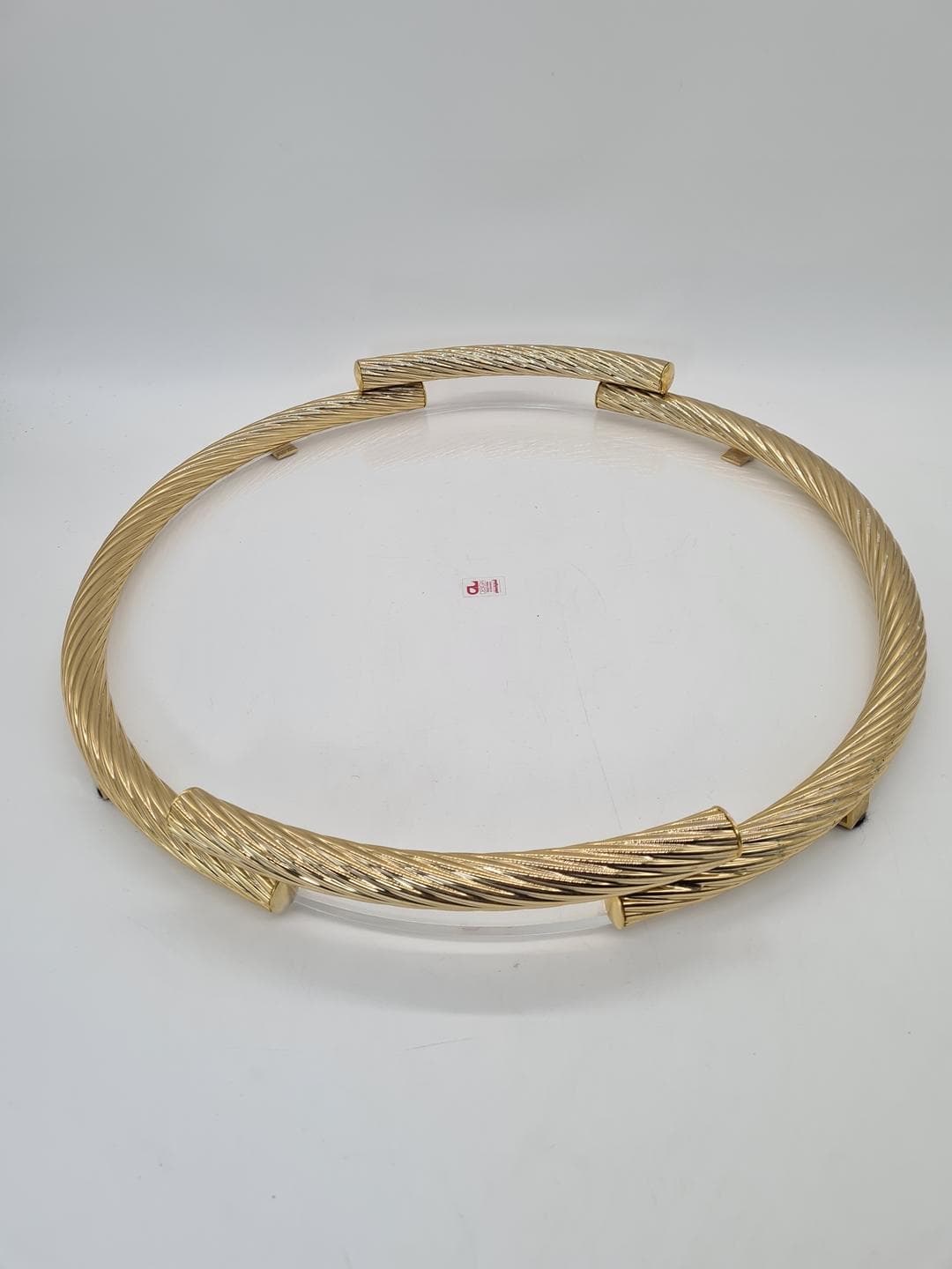 Tray Golden Rope, gold, gold acrylic glass, gold metal, CL Design, Germany, 1970s. - 359108