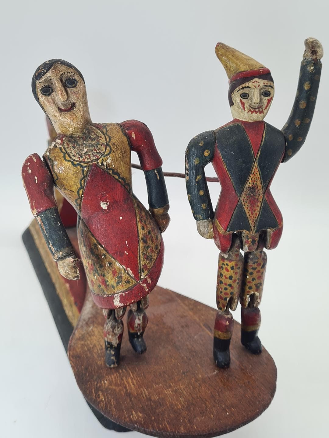 Folk toy, dancing couple, polychrome wood, Central Europe, 1930s. - 359127