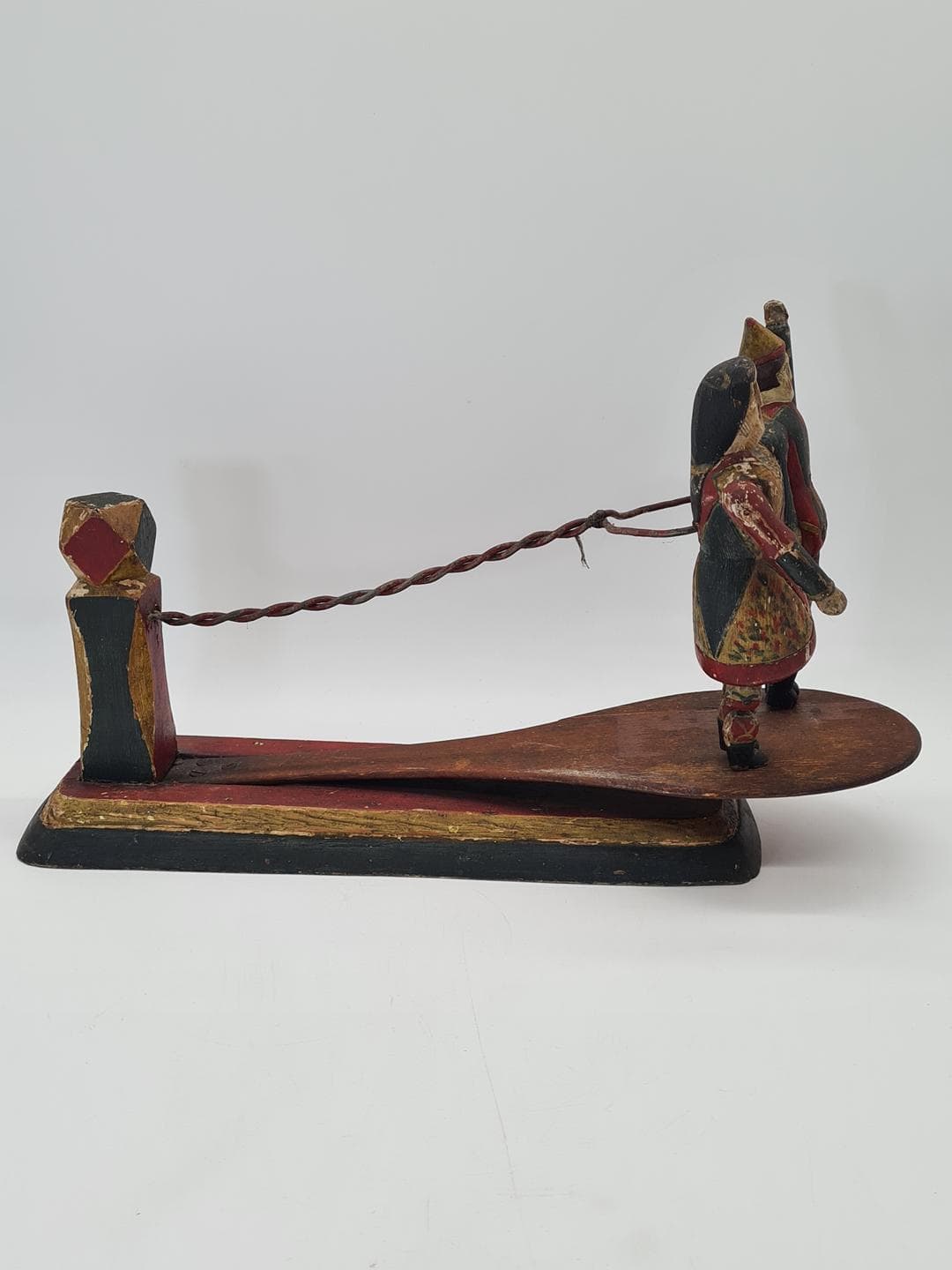 Folk toy, dancing couple, polychrome wood, Central Europe, 1930s. - 359126