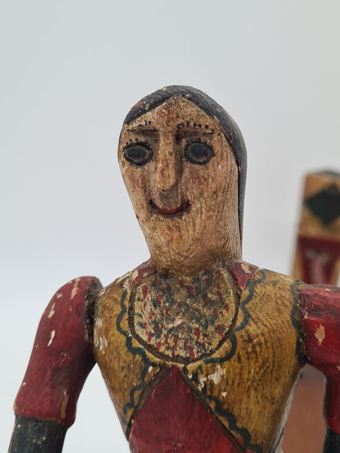 Folk toy, dancing couple, polychrome wood, Central Europe, 1930s. - 359134