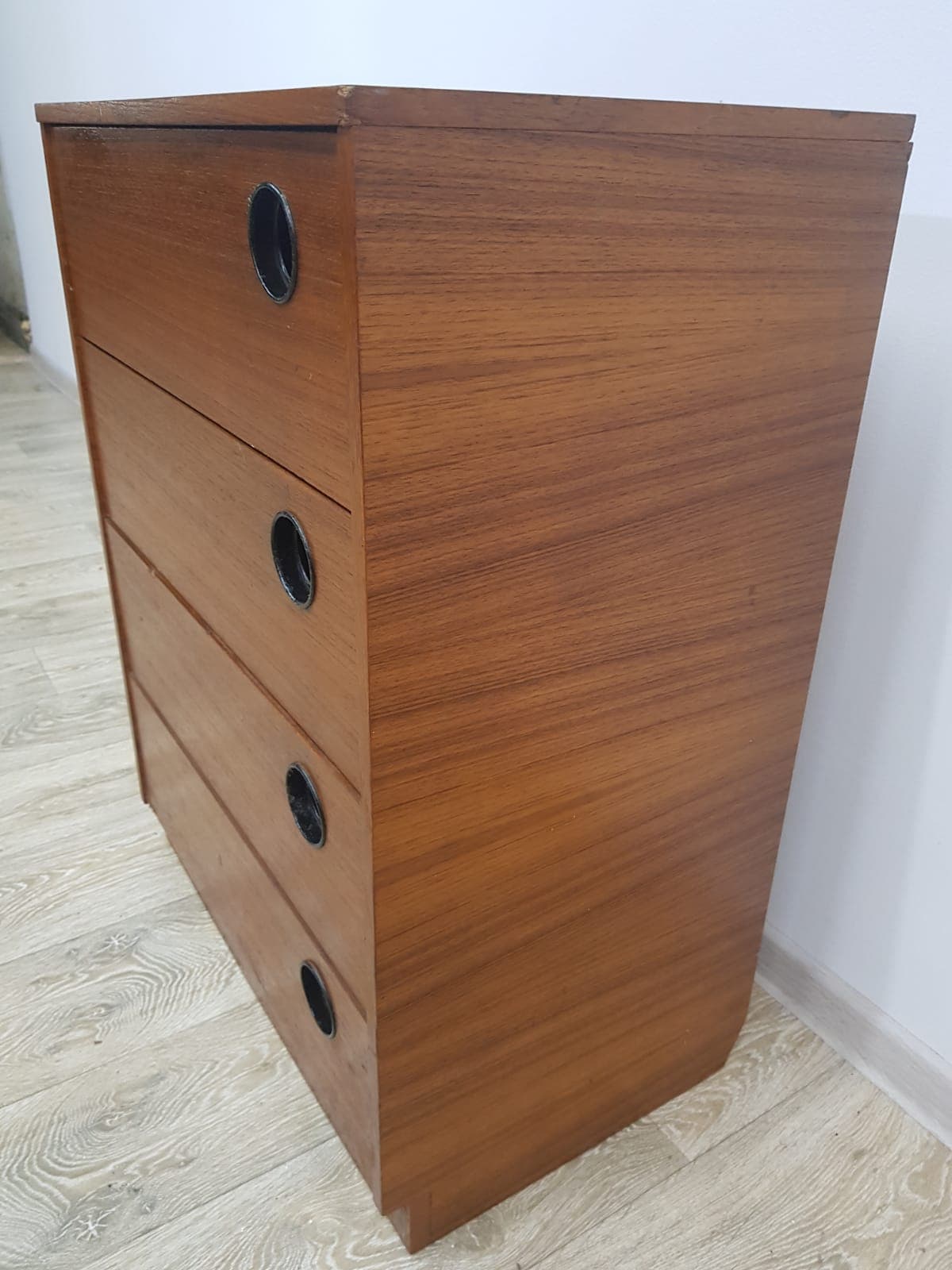 Szafka na buty, teak brązowy, Dania, lata 50. - 359244
