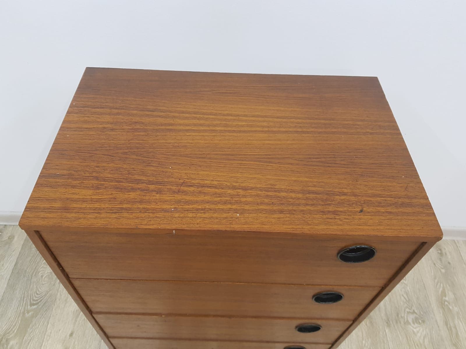 Szafka na buty, teak brązowy, Dania, lata 50. - 359238