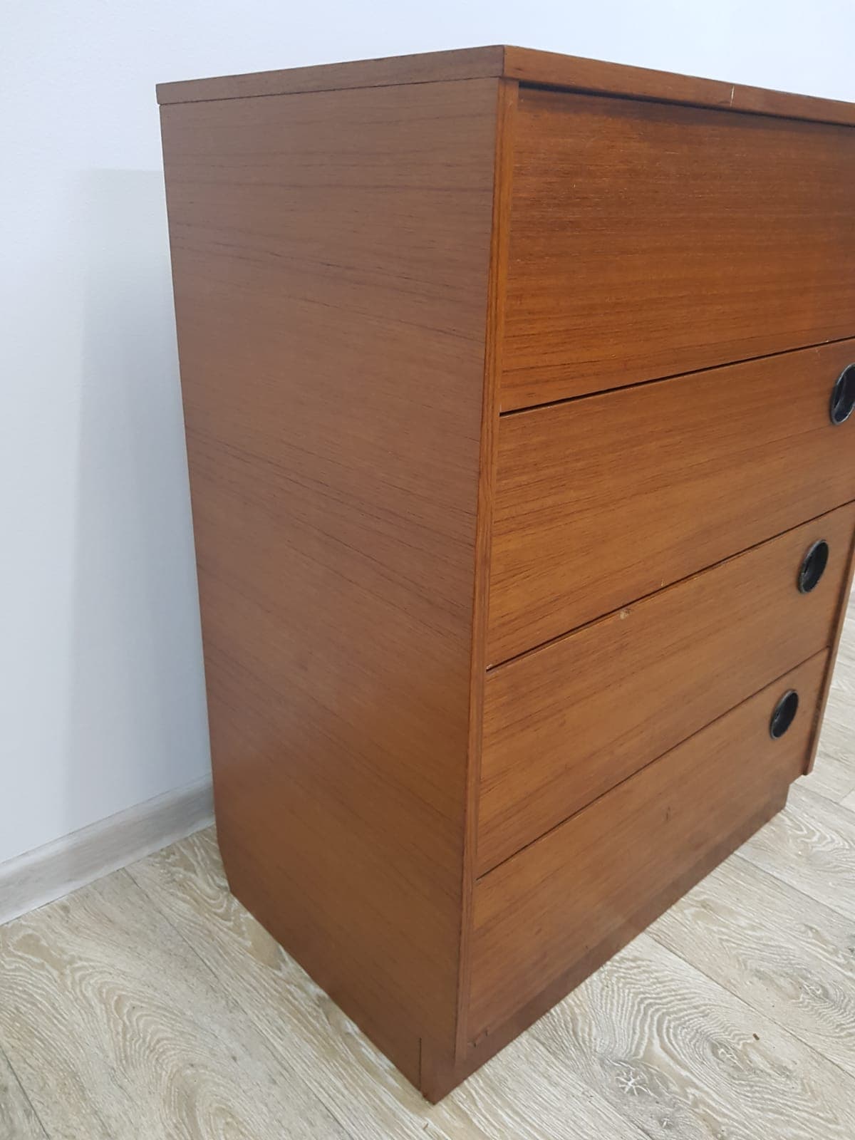 Szafka na buty, teak brązowy, Dania, lata 50. - 359239