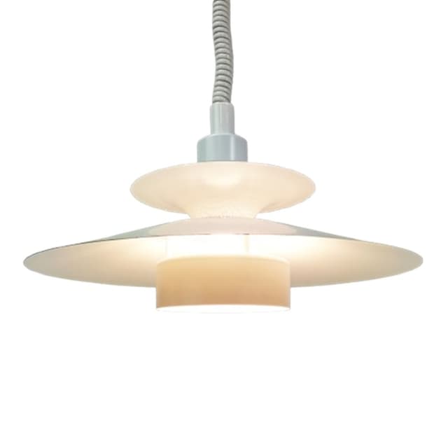 Ceiling lamp, white metal, Jeka, Denmark, 1970s. - DIMENSION