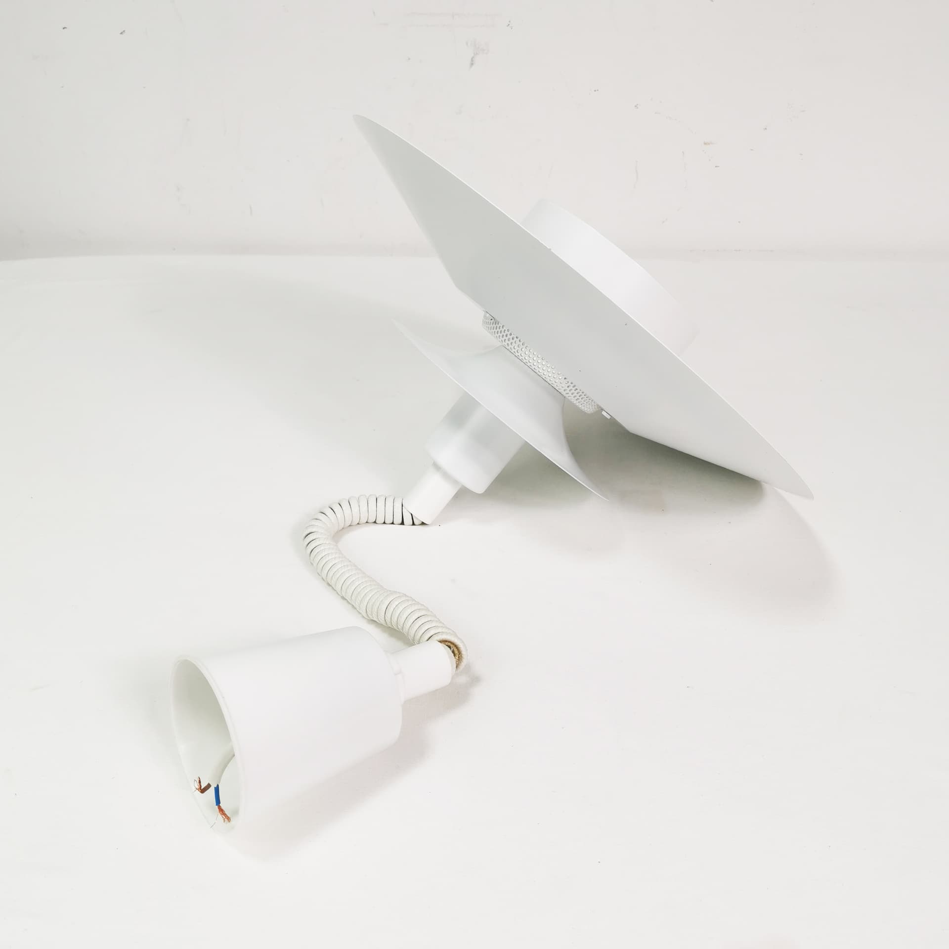 Ceiling lamp, white metal, Jeka, Denmark, 1970s. - 359269