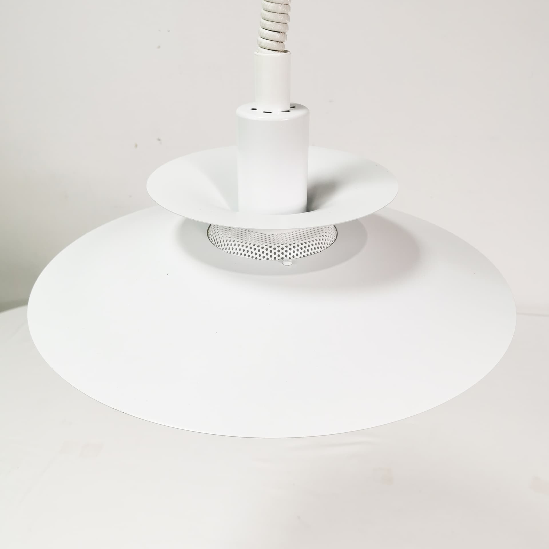 Ceiling lamp, white metal, Jeka, Denmark, 1970s. - 359271
