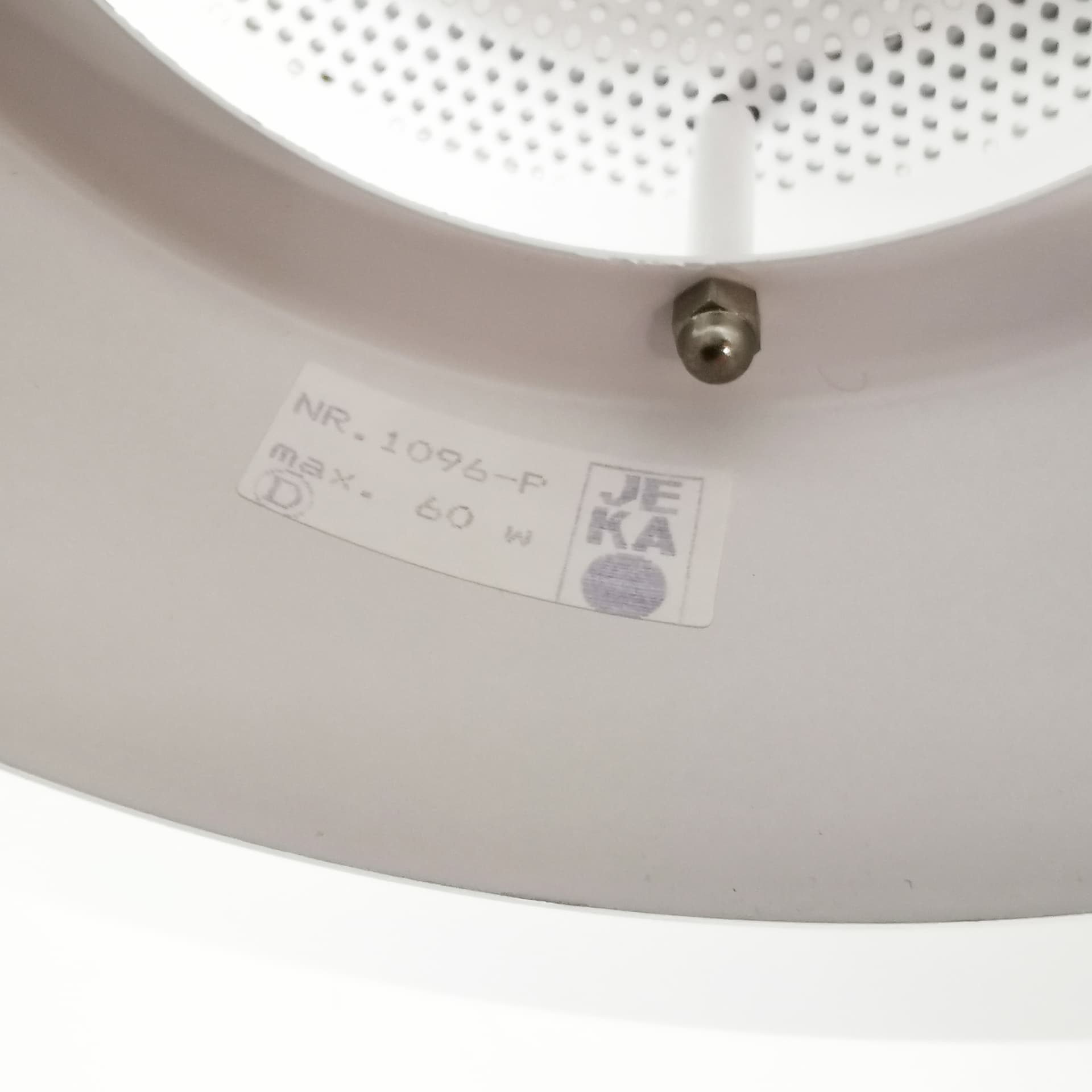 Ceiling lamp, white metal, Jeka, Denmark, 1970s. - 359279