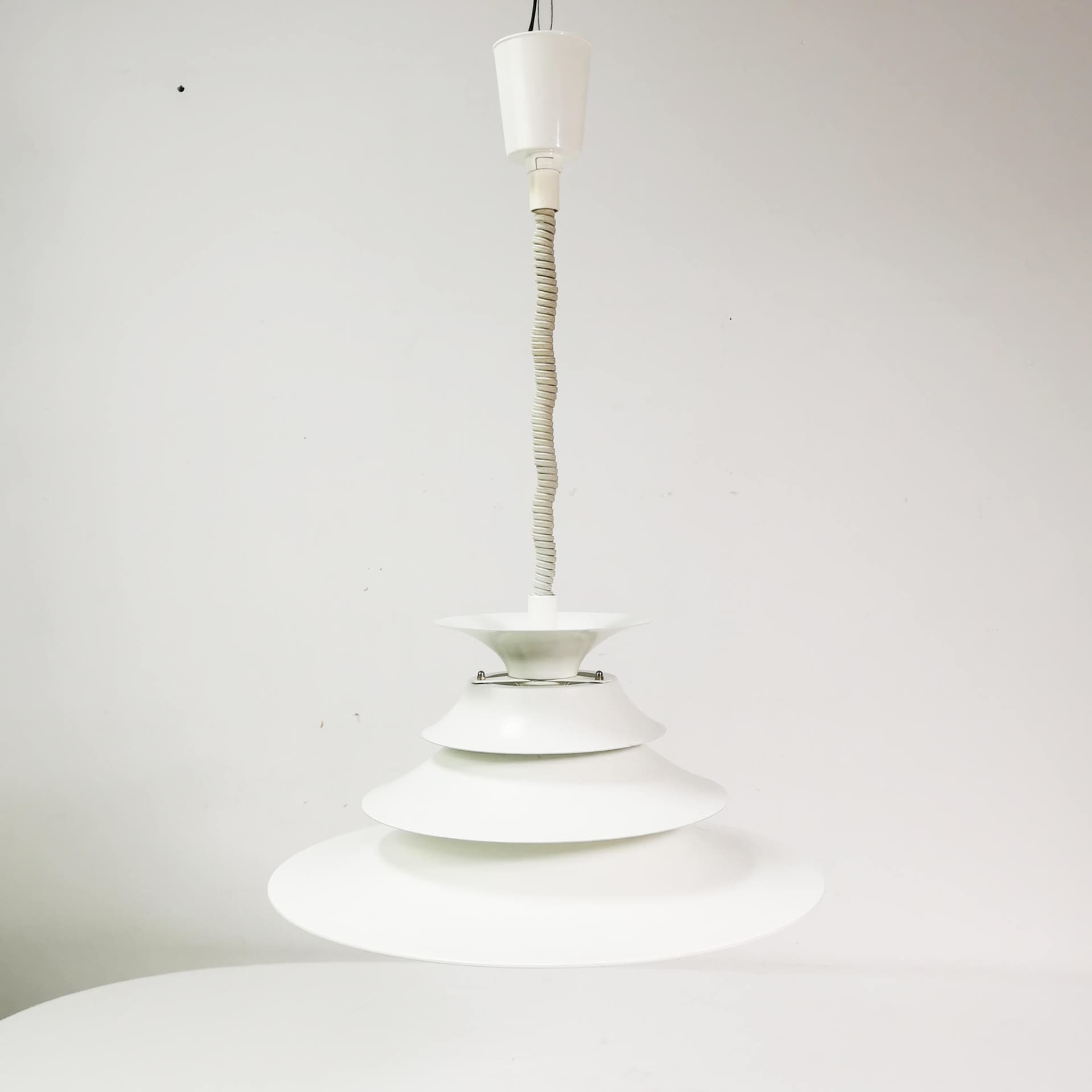Ceiling lamp Torino, white metal, Junge, Denmark, 1970s. - 359290