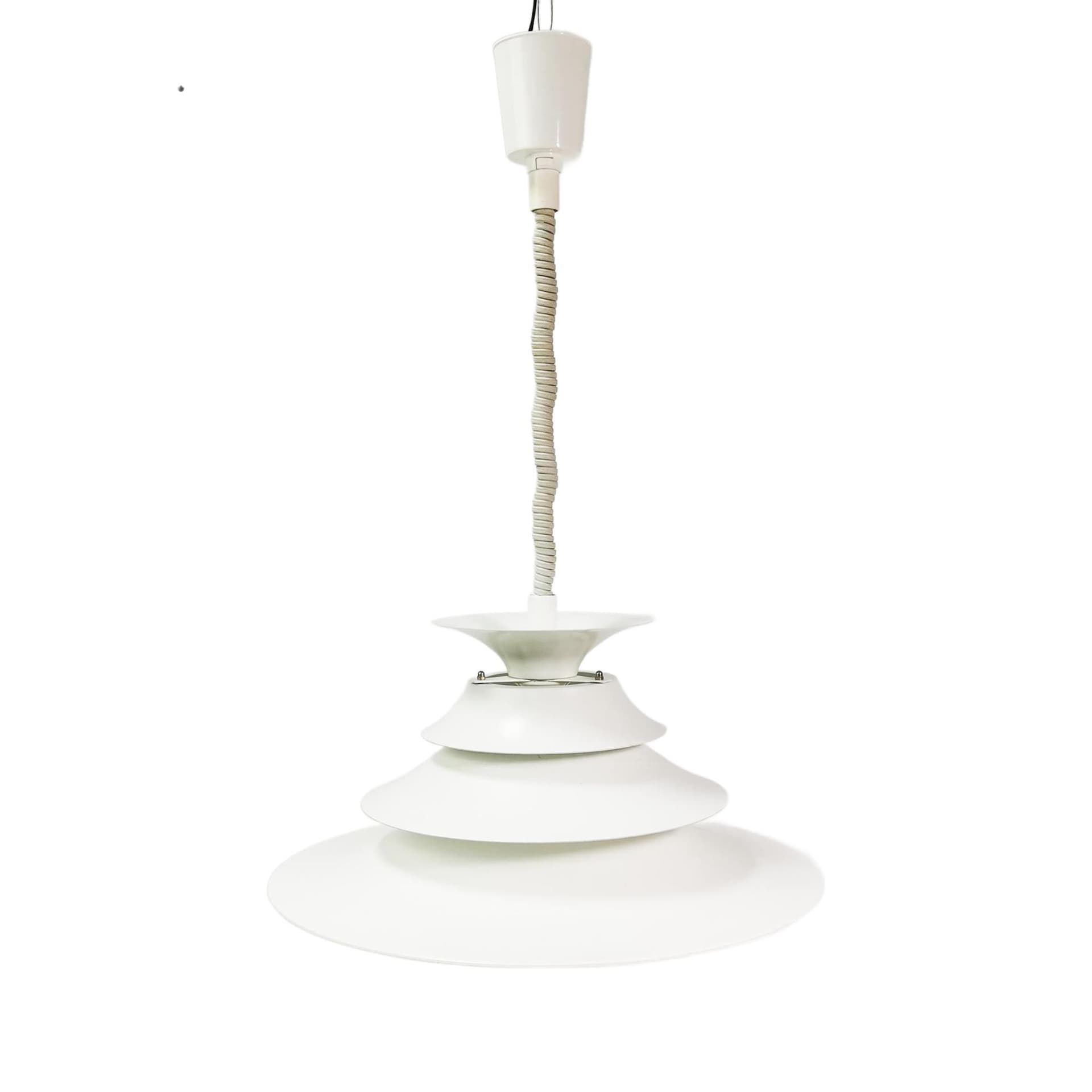Ceiling lamp Torino, white metal, Junge, Denmark, 1970s.