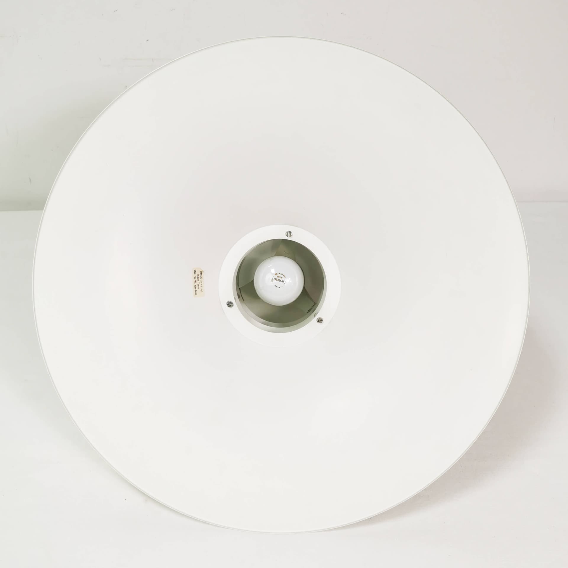 Ceiling lamp Torino, white metal, Junge, Denmark, 1970s. - 359301
