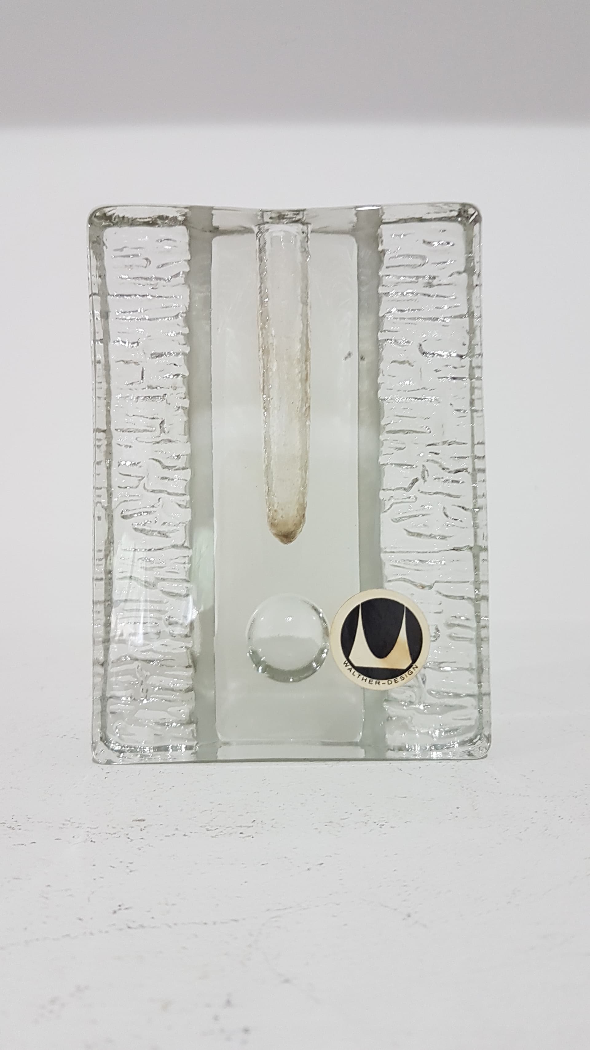 Wazon soliter, transparentny, szkło, proj. H. Düsterhaus, Walther Glas, Niemcy, lata 70. - 359344