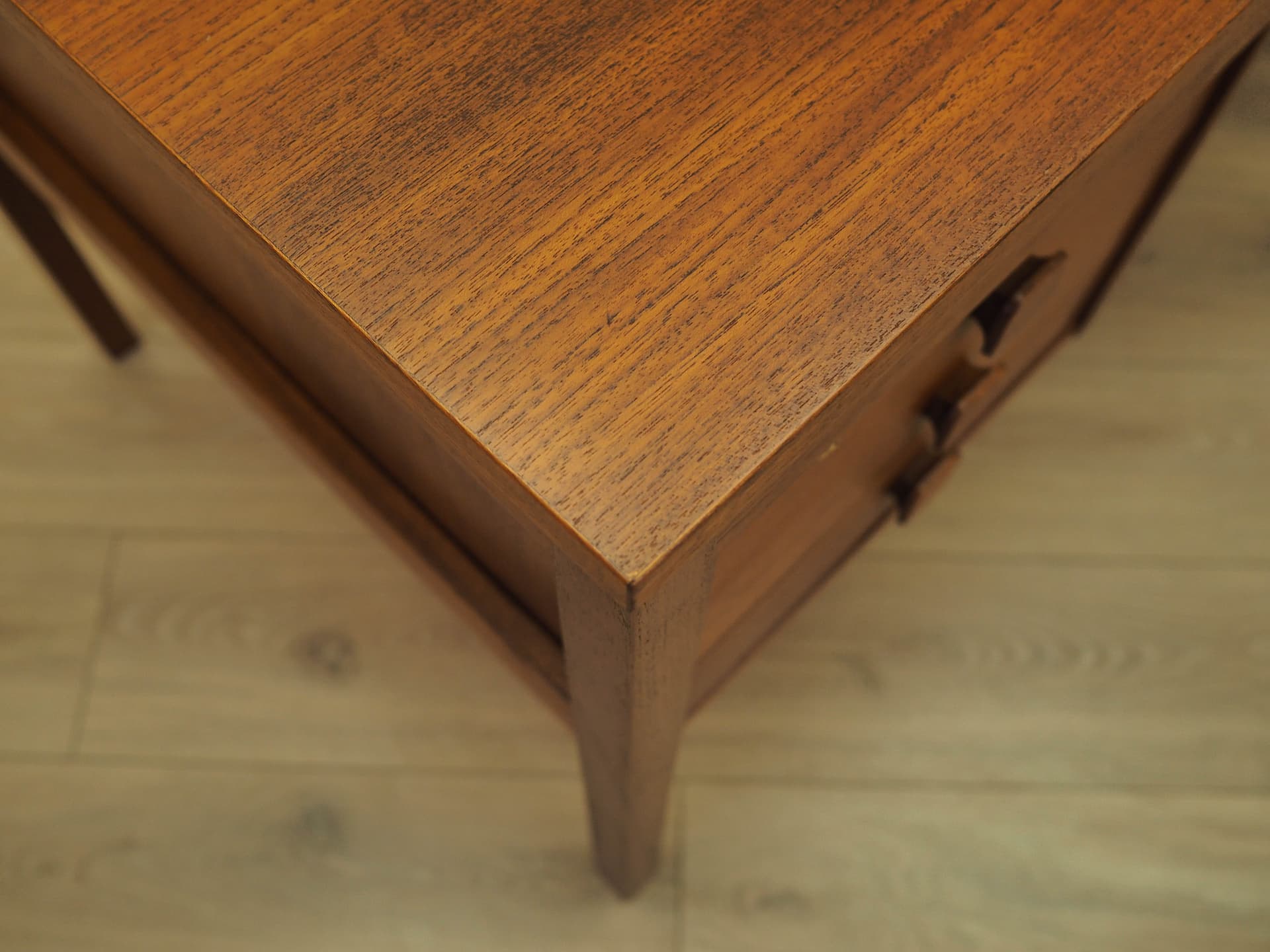 Desk, brown orange teak, Denmark, 1960s. - 359406
