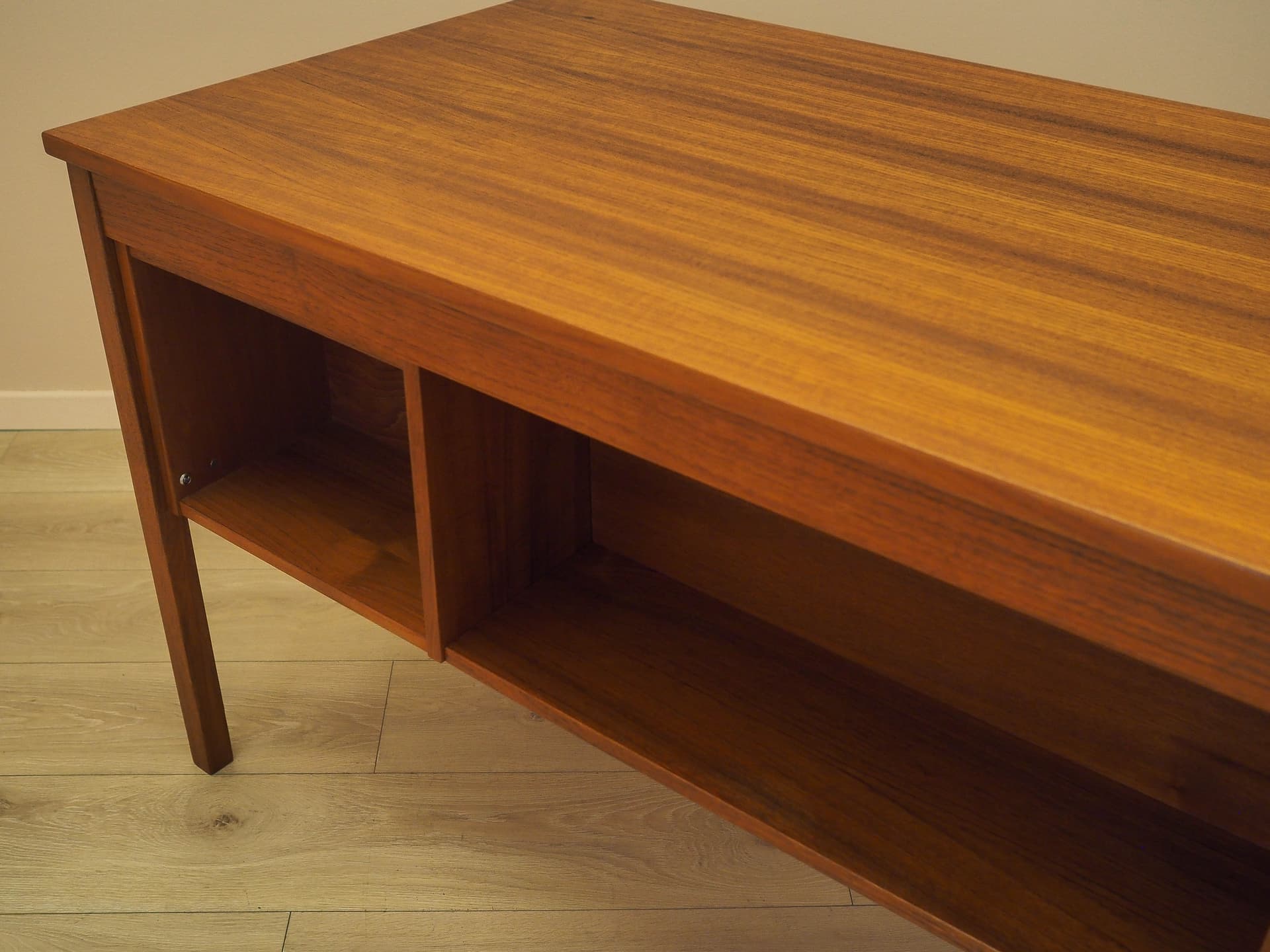 Desk, brown orange teak, Denmark, 1960s. - 359411