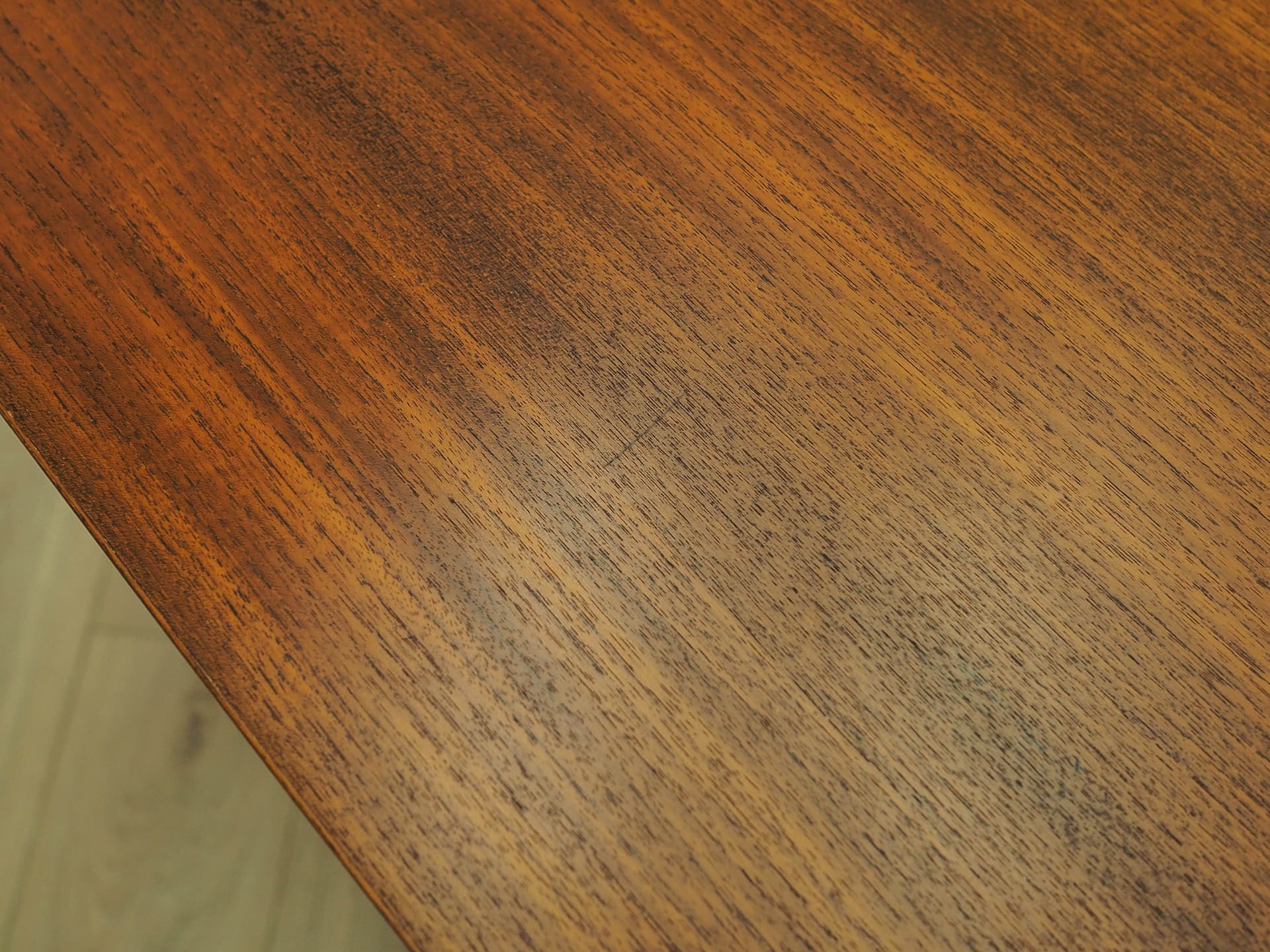 Desk, brown orange teak, Denmark, 1960s. - 359412